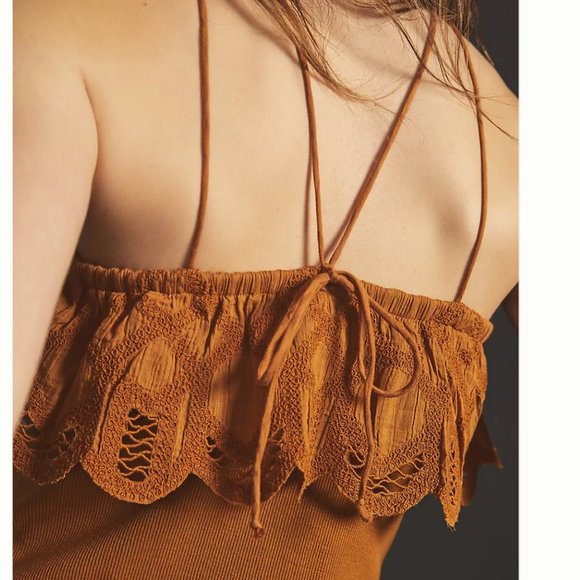 NWT anthropologie strappy tank top w/lace detail M - Picture 2 of 7